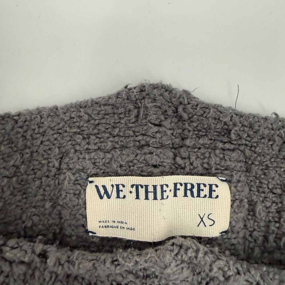 We The Free Free People Drifting Pullover Sweatshirt Oversized Comfy Gray Sz XS - Picture 7 of 10